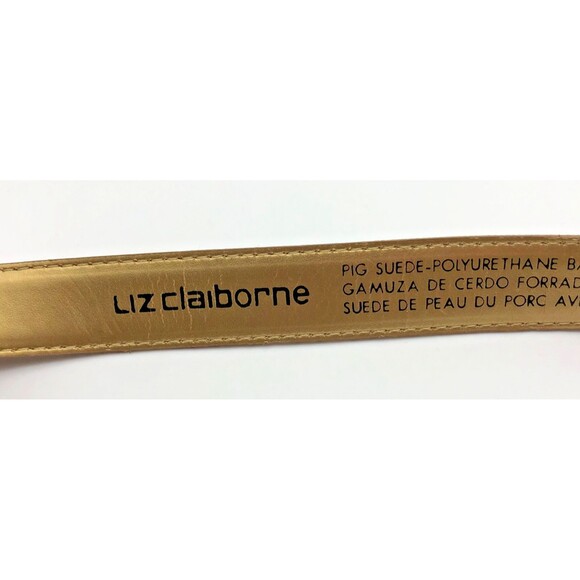 VINTAGE Liz Claiborne Belt Womens Small Leopard Print Skinny Gold Buckle - Picture 4 of 6